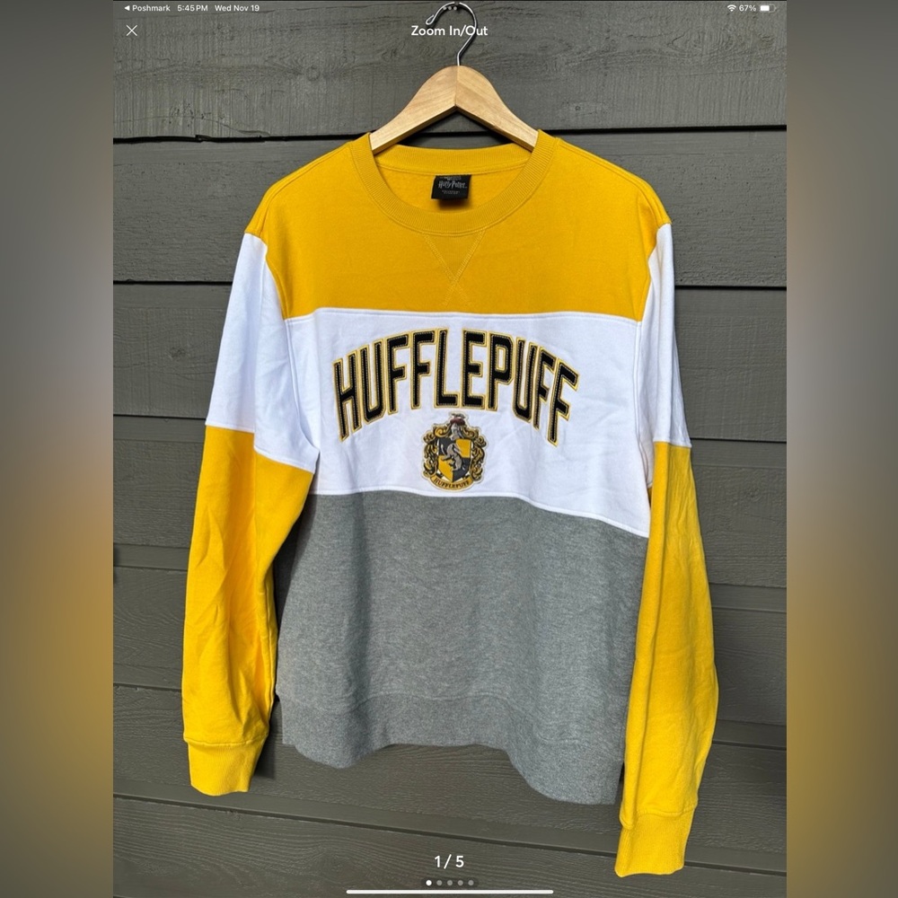 Hufflepuff Yellow and Gray Sweatshirt